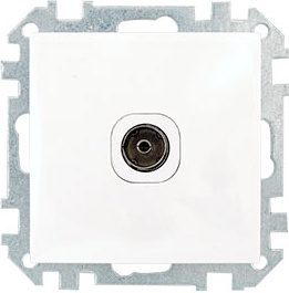 Розетка телевизионная BYLECTRICA Стиль белая (ТР-043) купить в сети строительных магазинов Мастак