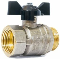 Кран шаровой 3/4" наружная-внутренняя резьба бабочка LD PN 40 (LD47.302.20) купить в сети строительных магазинов Мастак