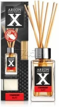 Аромадиффузор с палочками AREON Home Perfume X-version Strawberry 85 мл (ARE-PSXV06) купить в сети строительных магазинов Мастак