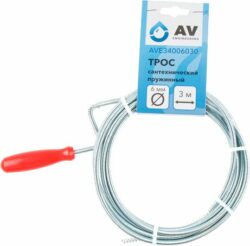 Трос сантехнический пружинный диаметр 6 мм длина 3 м AV ENGINEERING AVE340 (AVE34006030) купить в сети строительных магазинов Мастак