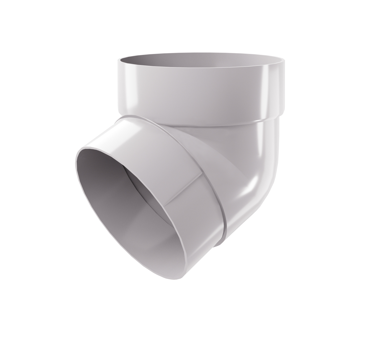 Колено трубы 67 град. ПВХ GL белое