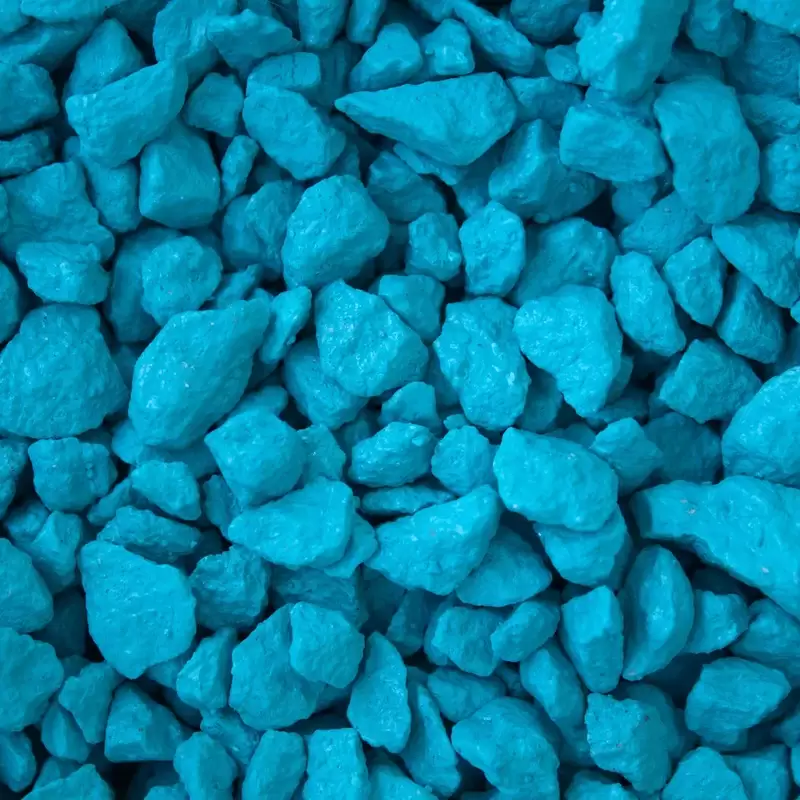 Щебень окрашенный мраморный, бирюзовый 5-10мм 20 кг