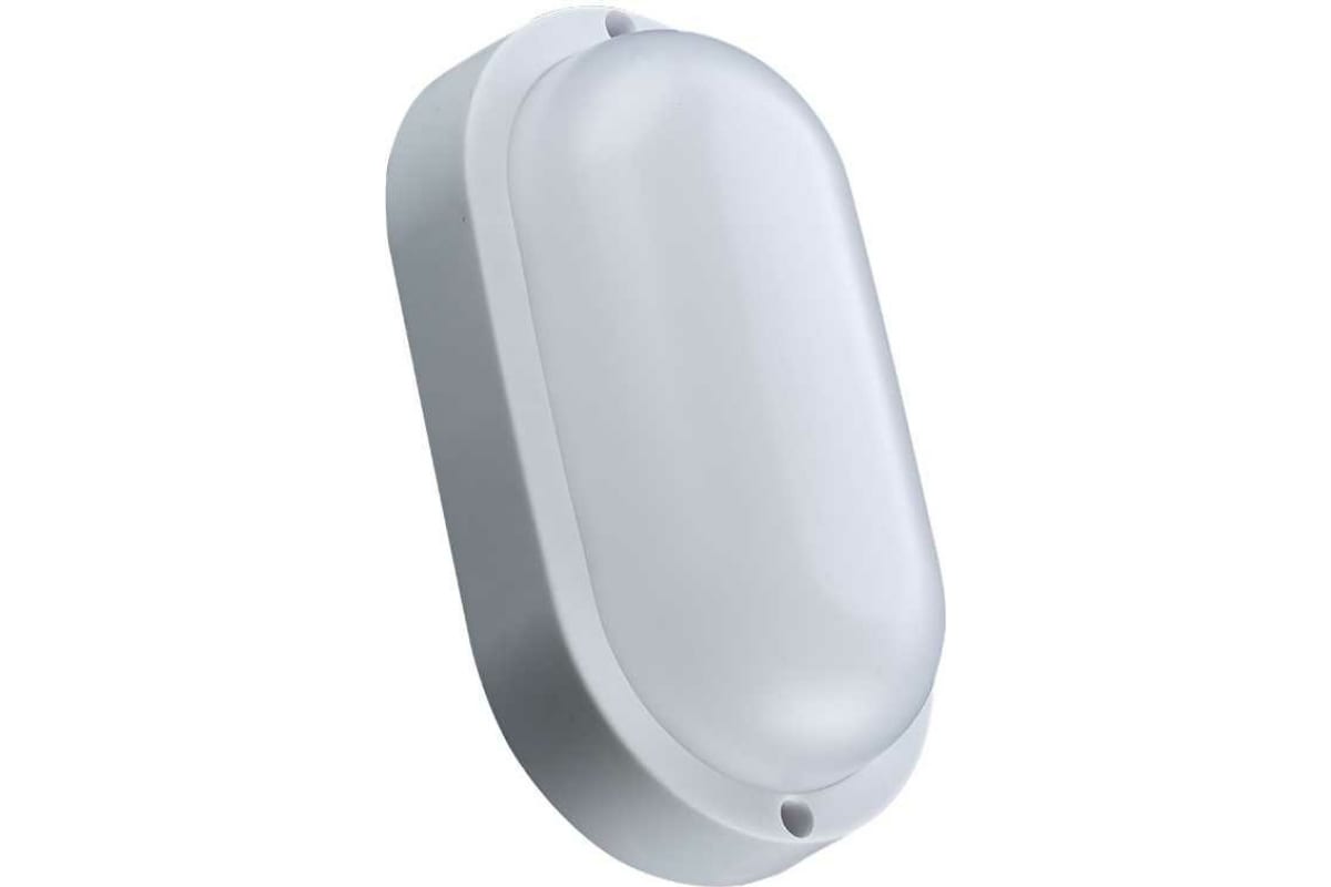 Светильник светодиодный пылевлагозащищенный овал 12 w, 4000 К, IP54 пластик (11115)