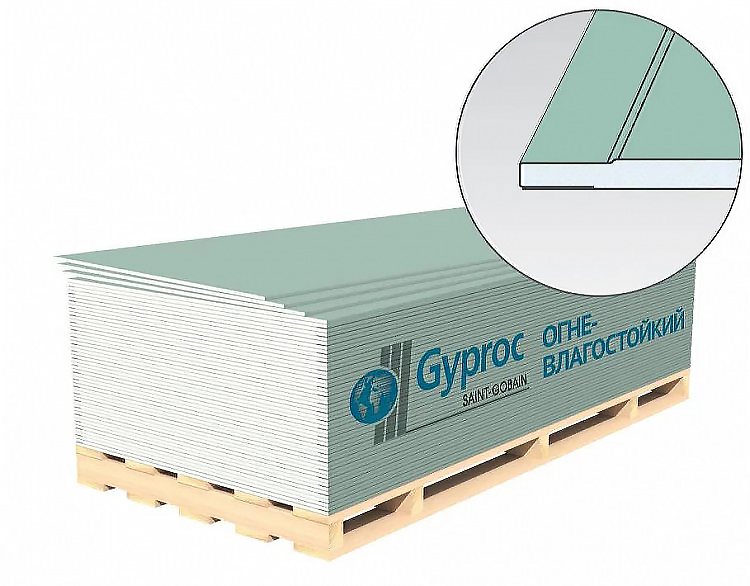 Гипсокартон влагостойкий Gyproc оптима аква