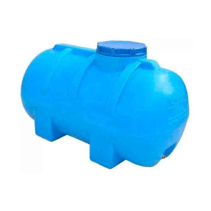 Емкость горизонтальная 300л синяя